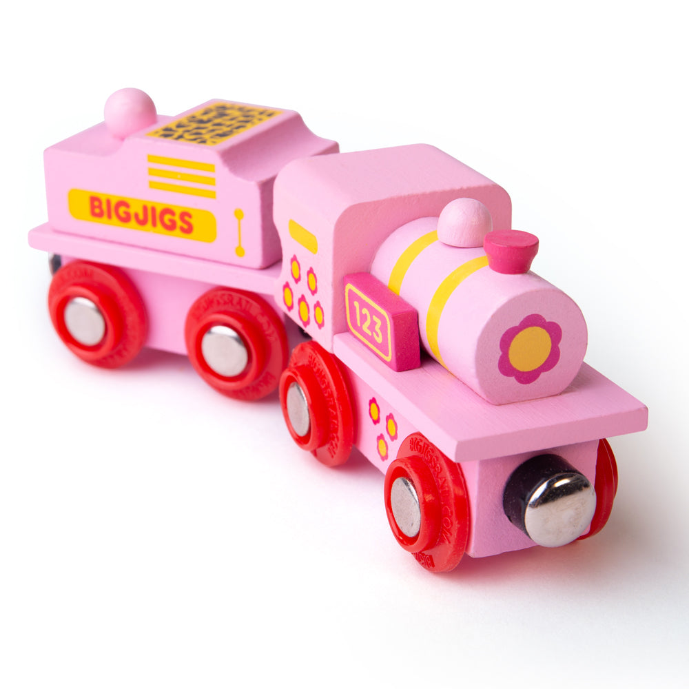 Bigjigs Toys RTBJT412 Pink 123 Engine