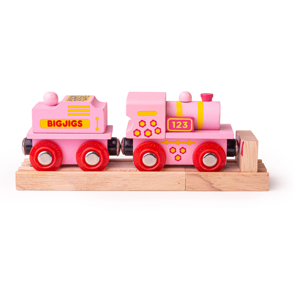 Bigjigs Toys RTBJT412 Pink 123 Engine