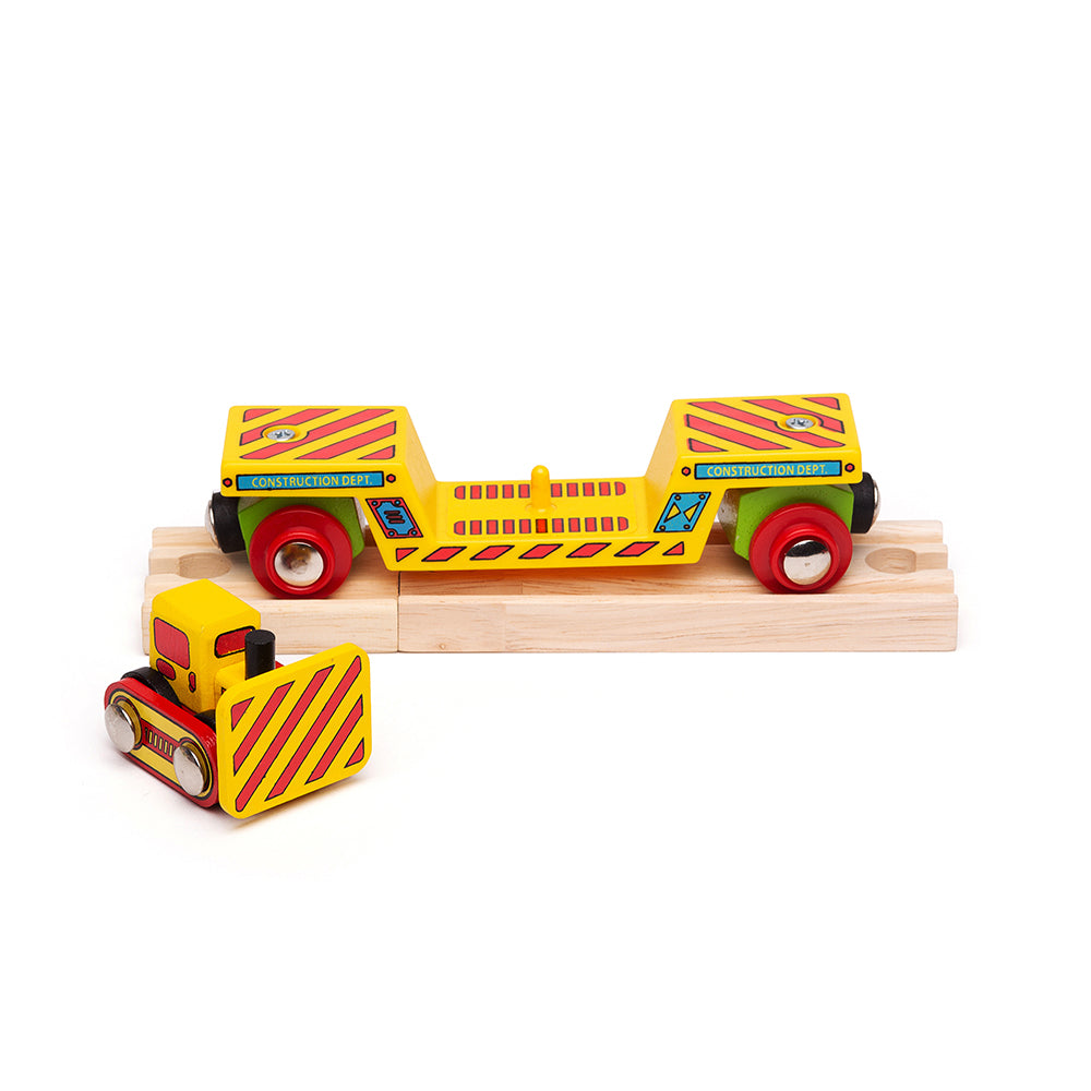 Bigjigs Toys RTBJT415 Bulldozer Low Loader