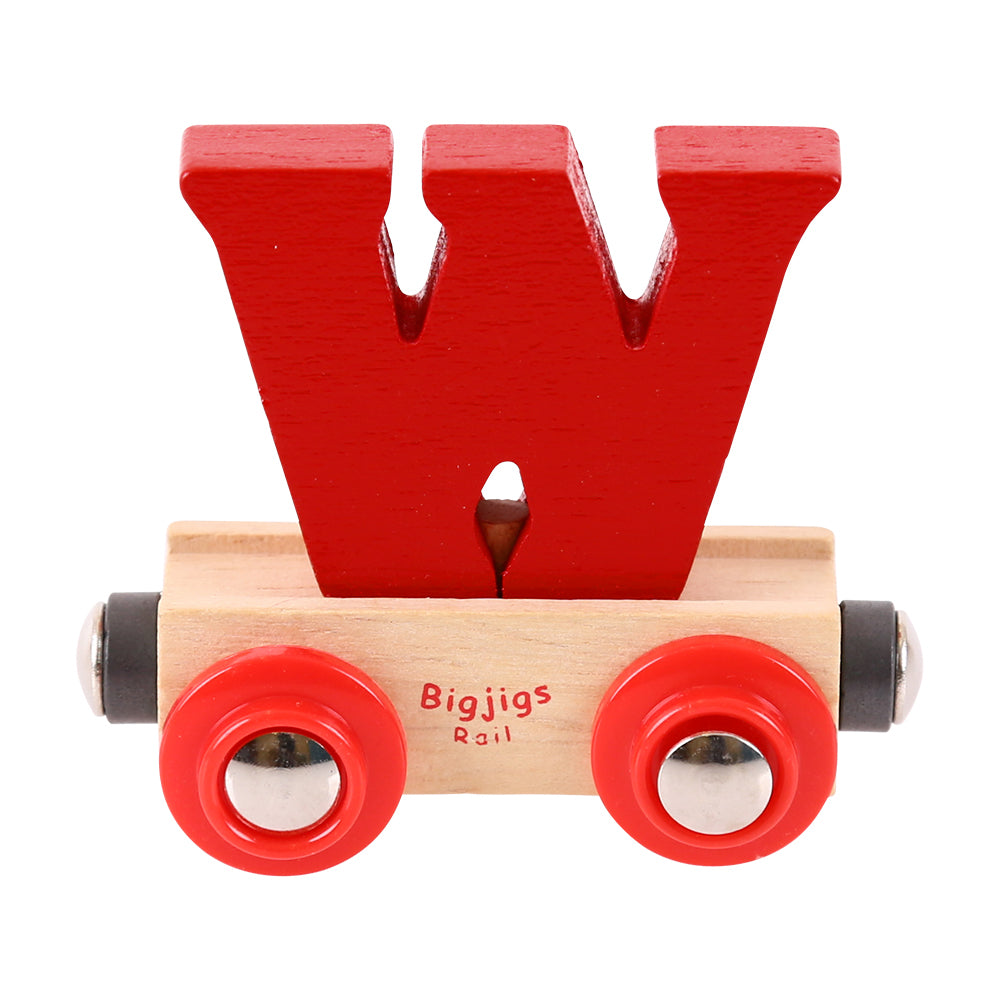 Rail Name Letters and Numbers W Dark Red