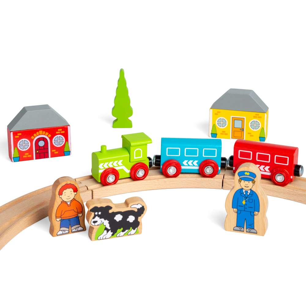 Wooden My First Train Set for Toddlers with Accessories FSC Certified