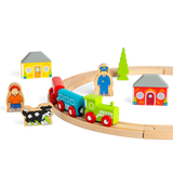 Wooden My First Train Set for Toddlers with Accessories FSC Certified