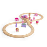 Fairy Wooden Train Set for Kids with Track and Accessories 35 Piece