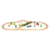 Flying Scotsman Wooden Train Set for Kids with Track and Accessories 42pcs