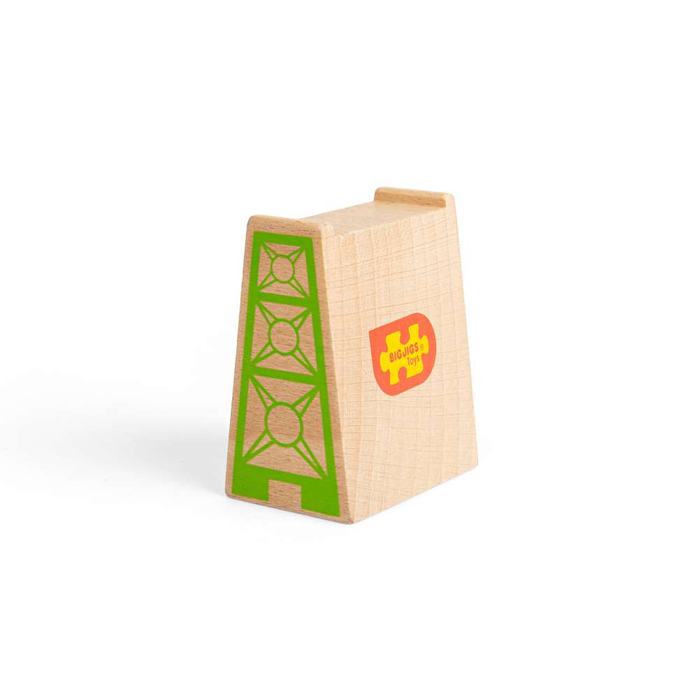 High Level Wooden Train Track Blocks – Pack of 6 for Railway Expansion