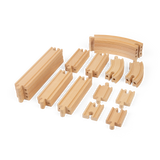 Curves and Straights Wooden Train Track Expansion Pack – 24 Pieces