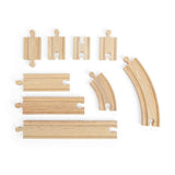 Curves and Straights Wooden Train Track Expansion Pack – 24 Pieces