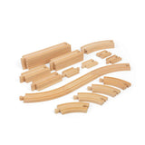 Curves and Straights Wooden Train Track Expansion Pack – 24 Pieces