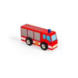 City Vehicles Set – Wooden Taxi, Double Decker Bus, Fire Engine, Police Car