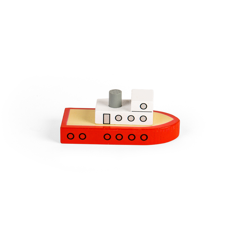 City Vehicles Set – Wooden Taxi, Double Decker Bus, Fire Engine, Police Car