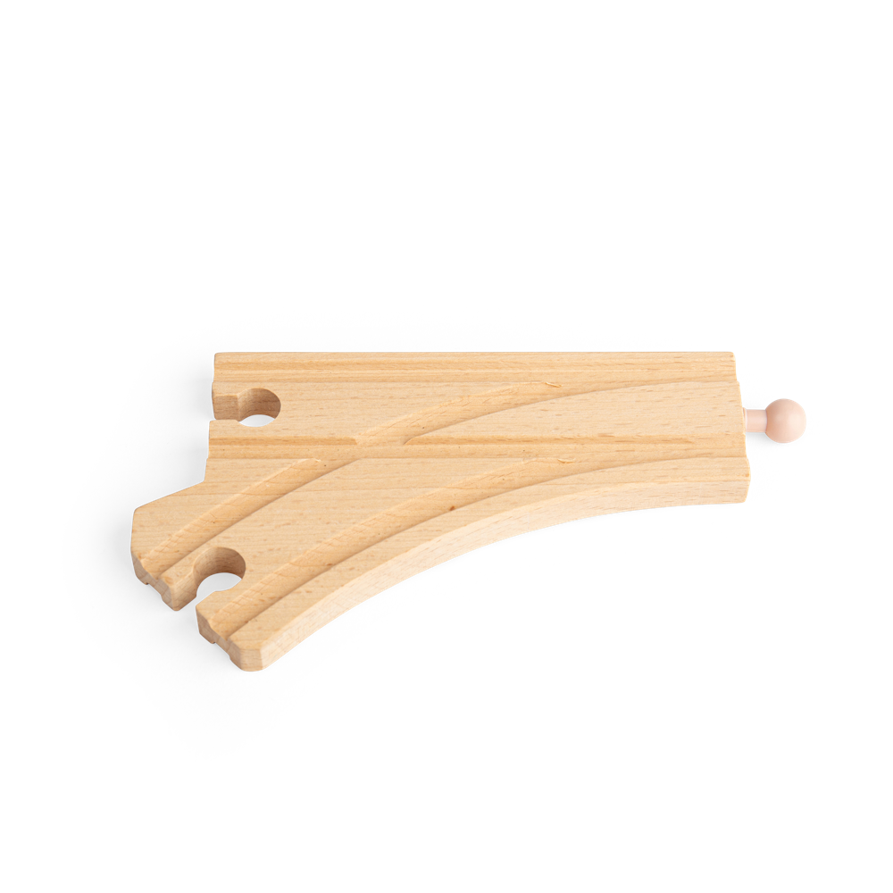 Curved Points Pack of 2 – Wooden Train Track Accessory Compatible