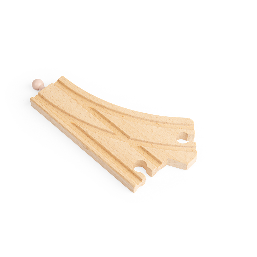 Curved Points Pack of 2 – Wooden Train Track Accessory Compatible