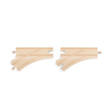 Curved Points Pack of 2 – Wooden Train Track Accessory Compatible