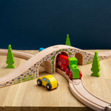 Three Arch Bridge for Wooden Train Set – Compatible Railway Accessory