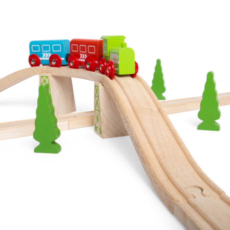 Wooden Railway Ascender/Descender – Compatible Train Track Accessory
