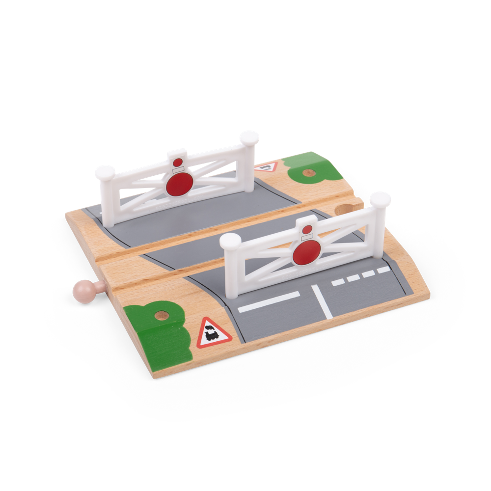 Wooden Level Crossing – Compatible Train Track Accessory for Kids