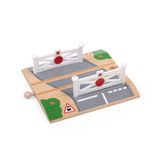 Wooden Level Crossing – Compatible Train Track Accessory for Kids