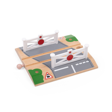 Wooden Level Crossing – Compatible Train Track Accessory for Kids