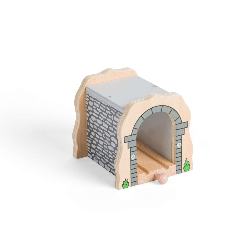 Grey Stone Tunnel – Wooden Train Track Accessory for Wooden Railway Sets