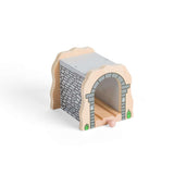Grey Stone Tunnel – Wooden Train Track Accessory for Wooden Railway Sets