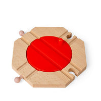 4 Way Turntable – Wooden Train Set Accessory Compatible with Major Brands