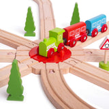 8 Way Wooden Train Turntable – Compatible with Bigjigs Rail Tracks