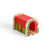 Red Brick Tunnel for Wooden Railway – Compatible Train Track Accessory