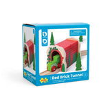 Red Brick Tunnel for Wooden Railway – Compatible Train Track Accessory