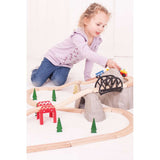 Rocky Mountain Wooden Train Expansion Pack – 12 Piece Railway Accessory Set