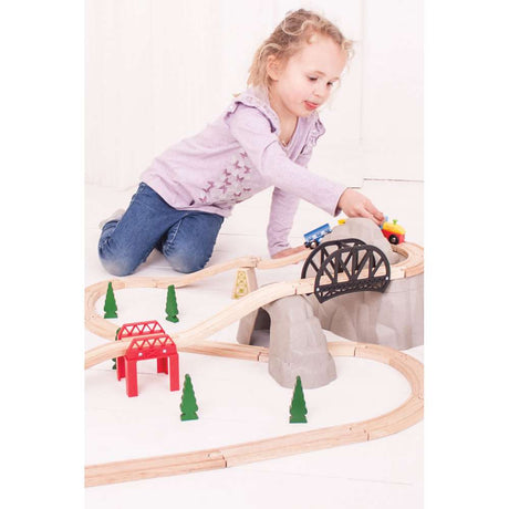 Rocky Mountain Wooden Train Expansion Pack – 12 Piece Railway Accessory Set
