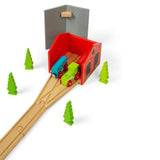 Double Engine Shed for Wooden Train Sets – FSC Certified Accessory