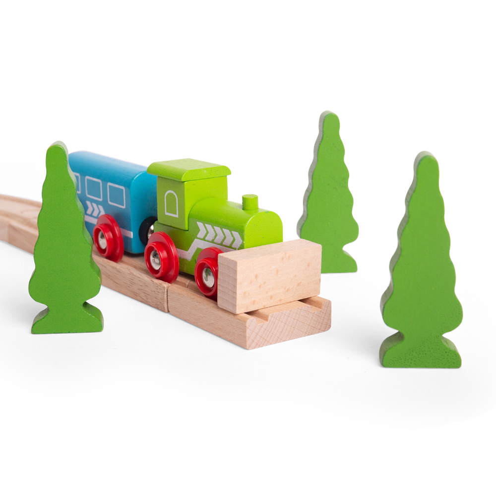 Wooden Train Track Buffers – Pack of 6 Compatible with Bigjigs Railway