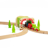Double Tunnel Wooden Train Accessory – Compatible with Wooden Railway Sets