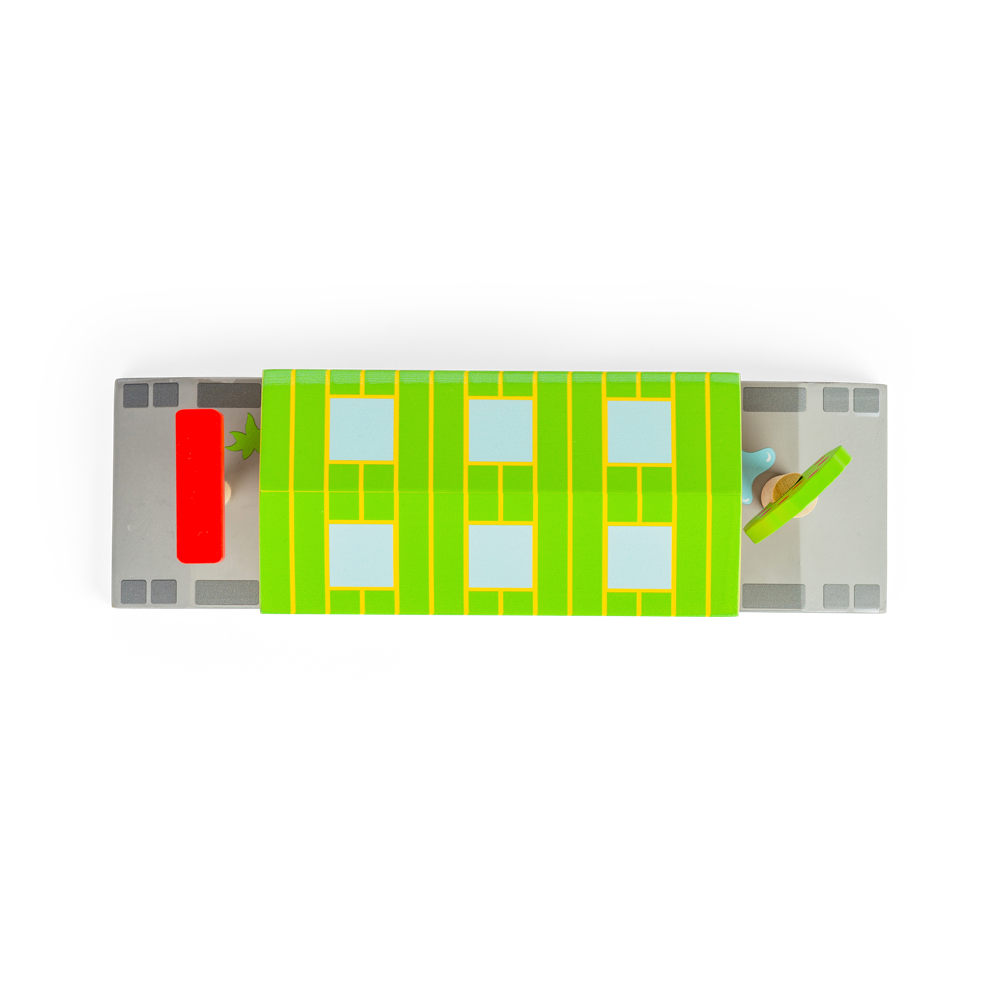 Village Station – Wooden Train Set Accessory Compatible with Major Brands