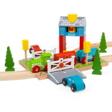 Wooden Signal Box – Toy Train Accessory, Railway Safety, Compatible Tracks