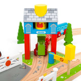 Wooden Signal Box – Toy Train Accessory, Railway Safety, Compatible Tracks