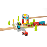 Wooden Signal Box – Toy Train Accessory, Railway Safety, Compatible Tracks