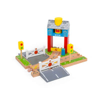 Wooden Signal Box – Toy Train Accessory, Railway Safety, Compatible Tracks