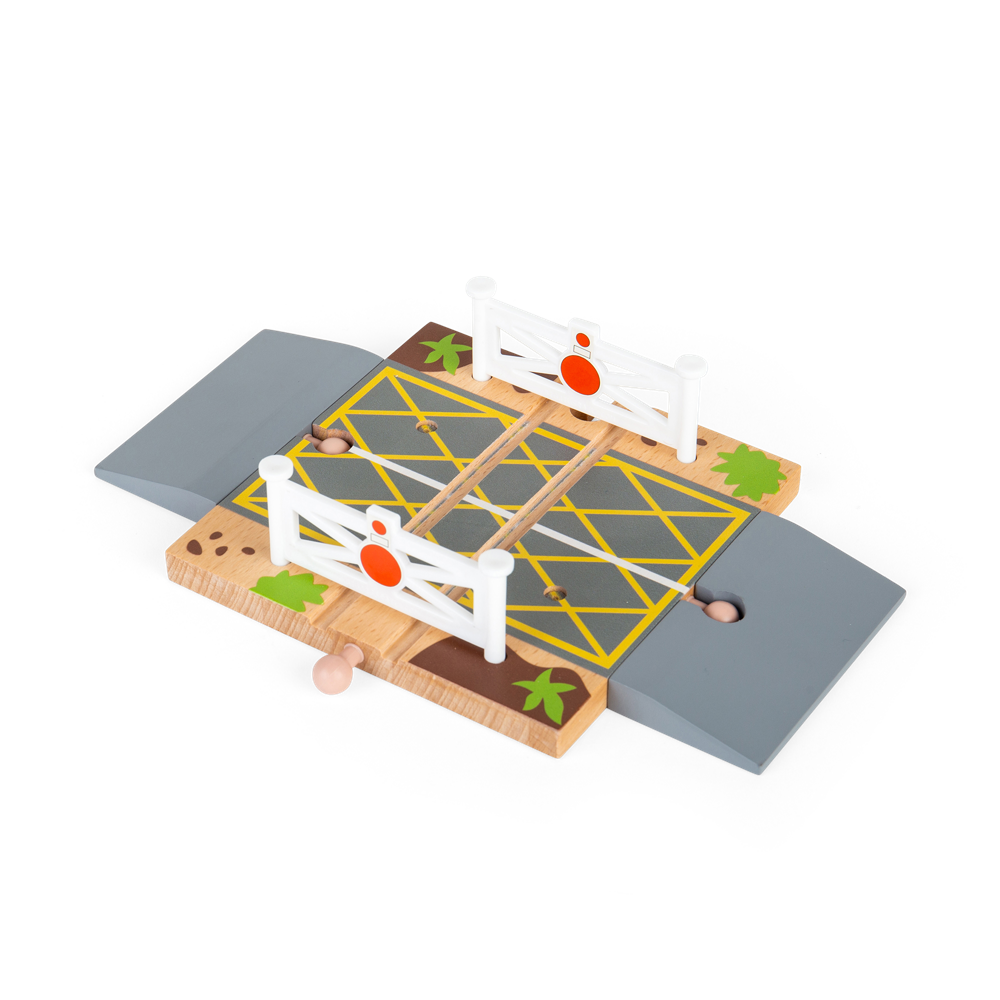 Level Crossing – Wooden Train Track Accessory for Wooden Railway Sets