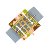 Level Crossing – Wooden Train Track Accessory for Wooden Railway Sets