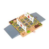 Level Crossing – Wooden Train Track Accessory for Wooden Railway Sets