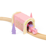 Pink Brick Tunnel – Wooden Train Set Toy, Compatible with Wooden Railways
