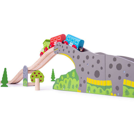 Bronto Riser – Dinosaur Wooden Train Track Accessory for Railway Sets