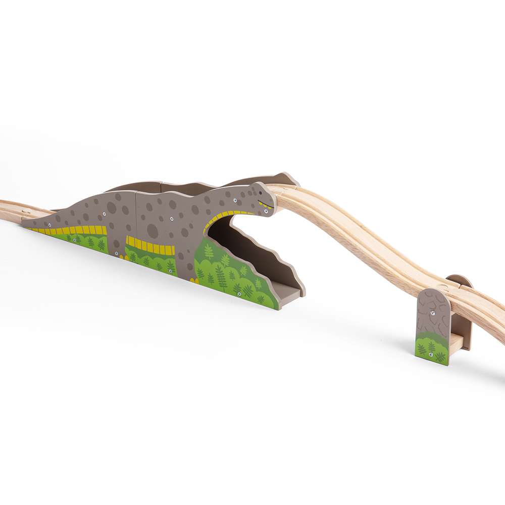 Bronto Riser – Dinosaur Wooden Train Track Accessory for Railway Sets
