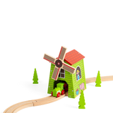 Country Windmill – Wooden Train Set Accessory, Compatible with Railways