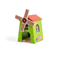 Country Windmill – Wooden Train Set Accessory, Compatible with Railways