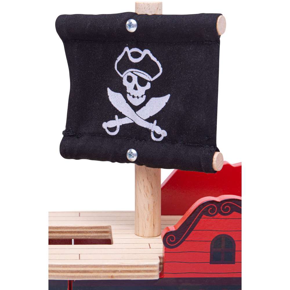 Pirate Galleon Wooden Train Set Accessory – Compatible with Major Railways