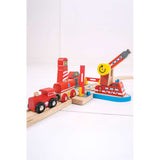 Fire Sea Rescue Wooden Train Accessory – Compatible with Wooden Railways