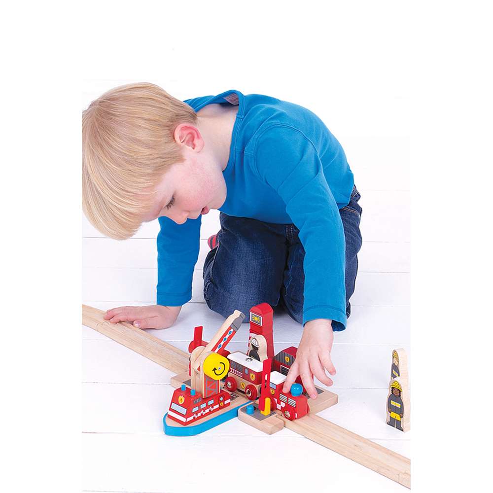 Fire Sea Rescue Wooden Train Accessory – Compatible with Wooden Railways