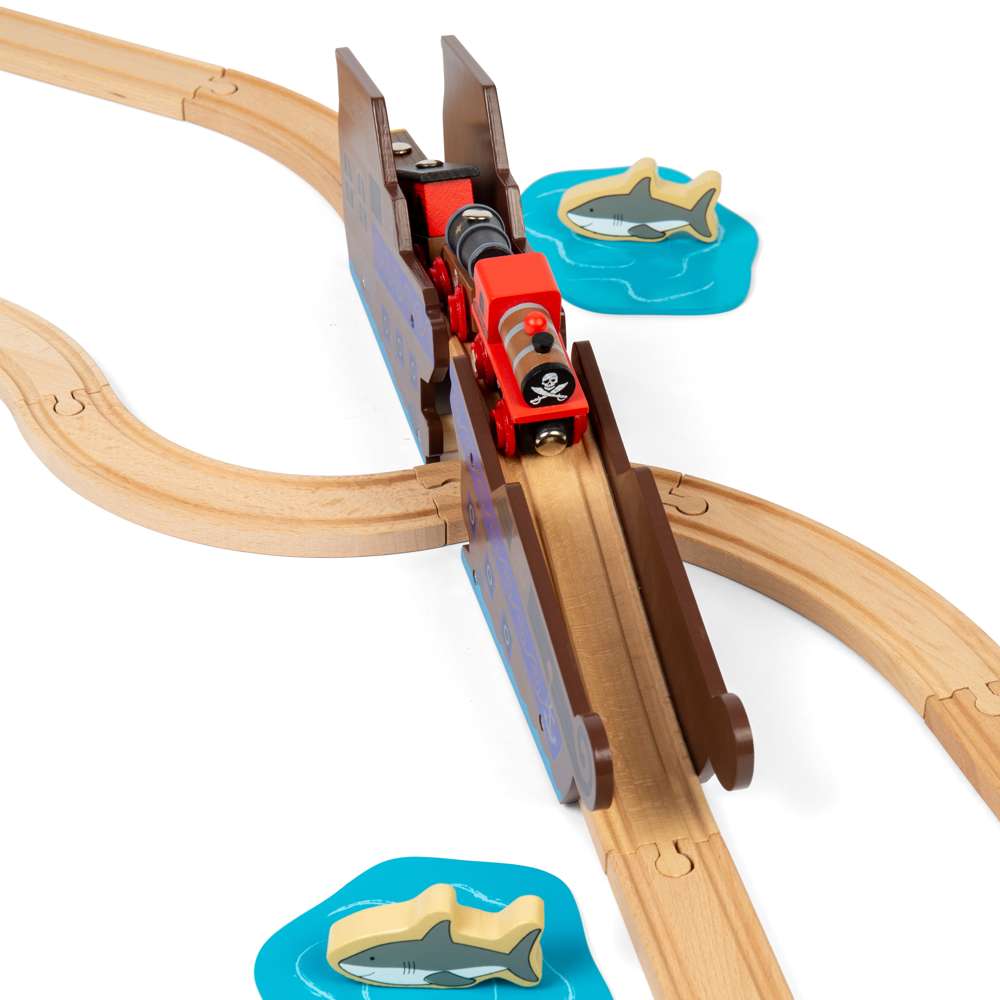 Shipwreck Bridge – Wooden Train Tunnel & Bridge Accessory for Railways